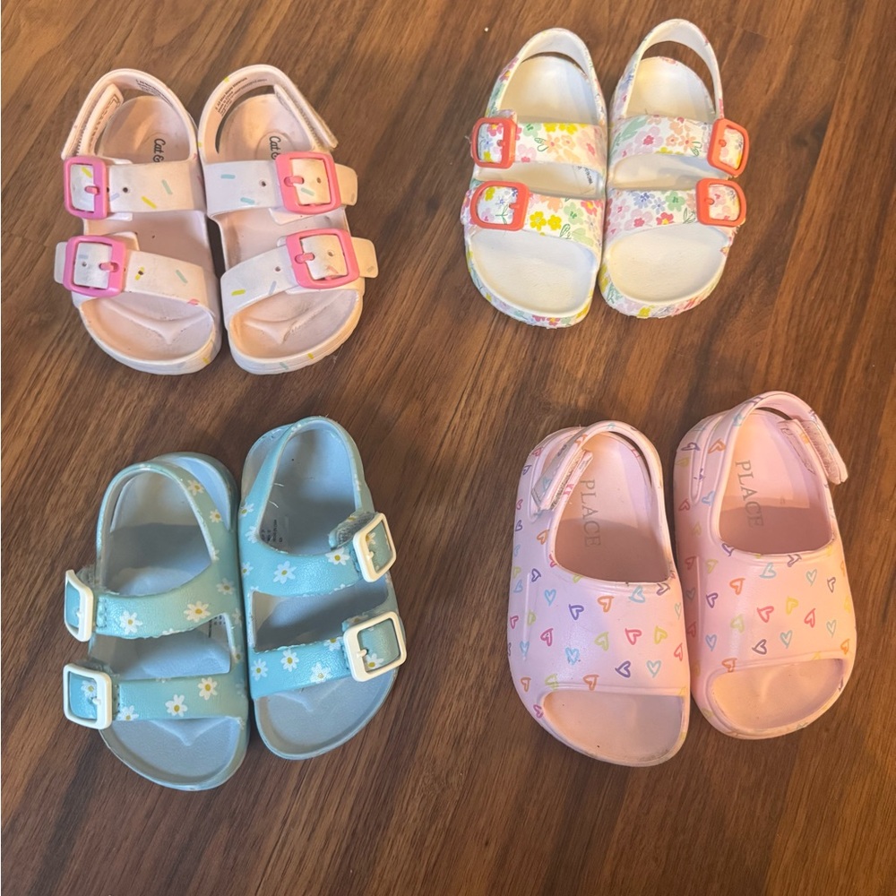 Place Kids Sandals - Pink, Blue, White Floral
